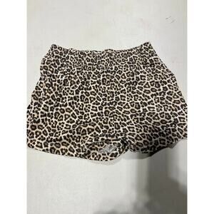 H&M Basics Leopard Print Mini Shorts Women's S